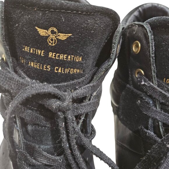 Creative Recreation Mens High-Top Black Leather Sneakers Size 11 Medium - Picture 3 of 9